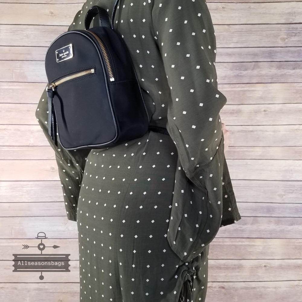 Kate spade MINI Bradley Wilson black backpack bag - Picture 2 of 8